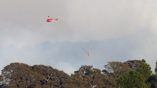 тушение пожара с вертолета