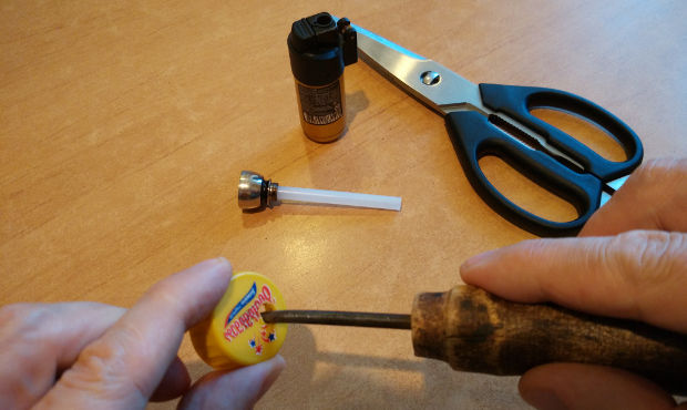 Маленький бонг своими руками. Делаем отверстие под шлиф