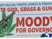 "Бог, трава и оружие" - хороший слоган для кандидата в губернаторы
